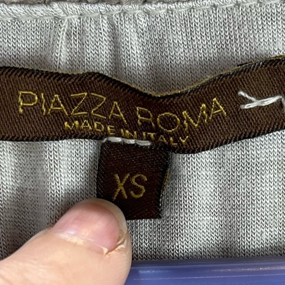 PIAZZA ROMA Made in Italy 100% Silk Blouse Sz XS Top Sheer Silk Overlay Summer - Picture 5 of 16